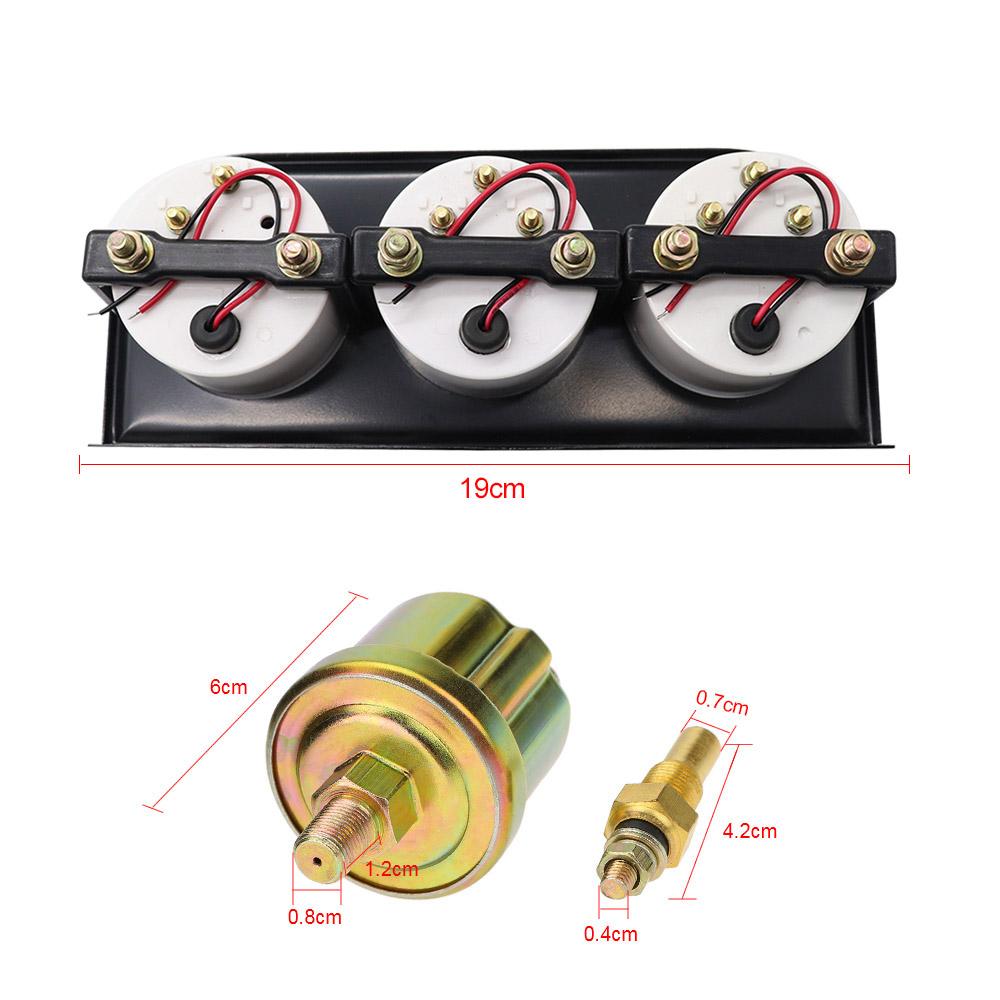 Датчик давления воды, температуры, вольтметр 3 в 1, измеритель для автомобиля, мотоцикла