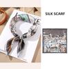 53x53cm 100% Mulberry Silk Scarf Luxury Square Hair Bandana Elegant Head Wrap Neckerchief Sunscreen Shawl for Women