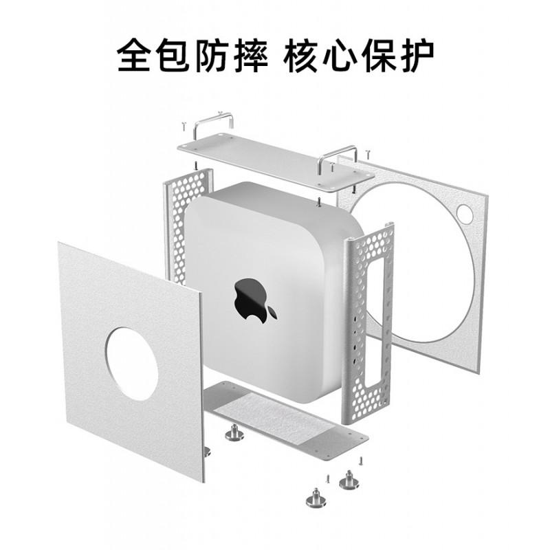 Aluminum Alloy Protective Case Mac Mini M4 Pro - Heat Dissipation Shockproof Enclosure Black