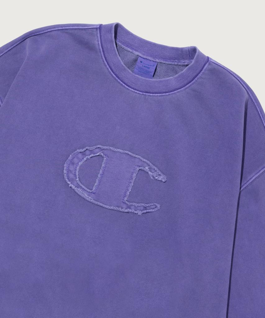 Champion Свитшот оверсайз с пигментным принтом логотипа C, фиолетовый