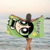 1pc The Powerpuff Girls3 Beach Towel with Custom Name, Beach/Swimming/Bath/Picnic/Camping Towel, Suitable for Seaside Beaches