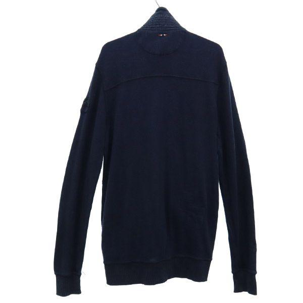 Napapijri Вышивка логотипа Куртка S Темно-синий Нашивка с логотипом Мужская Б/У