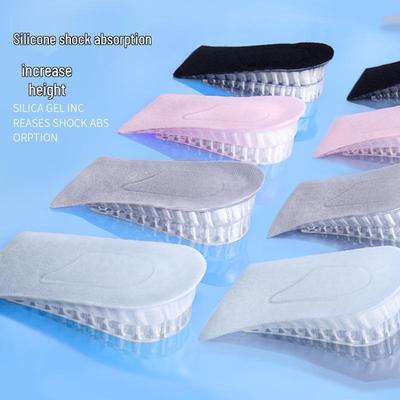 Унисекс Невидимые Силиконовые Стельки для Увеличения Роста, Зимние Полустельки