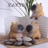 Забавная статуэтка-пищалка Капибара Растягивающиеся фигурки Капибары Милое выражение Лицо животного Украшение для дома Креативный подарок