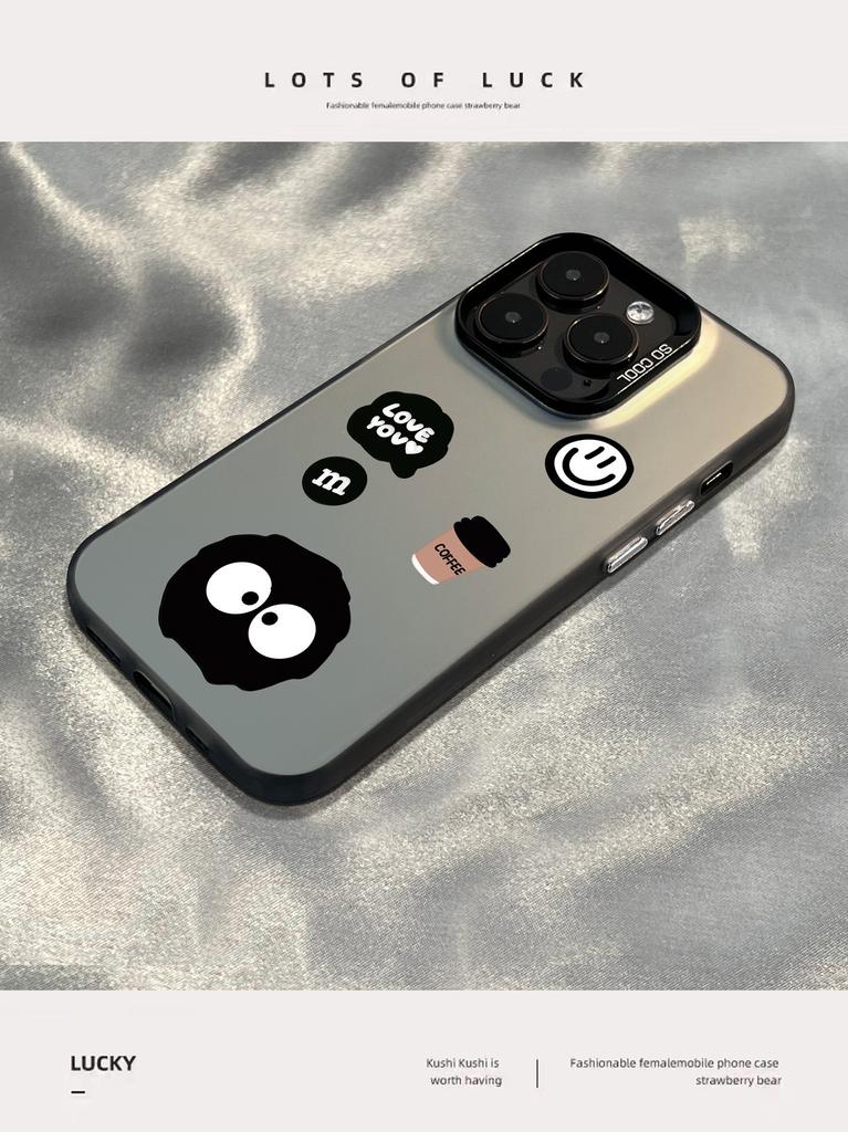 Funny smiley face small briquettes for apple 15promax mobile phone case advanced sense 14/13/12 all-inclusive 11 explosion