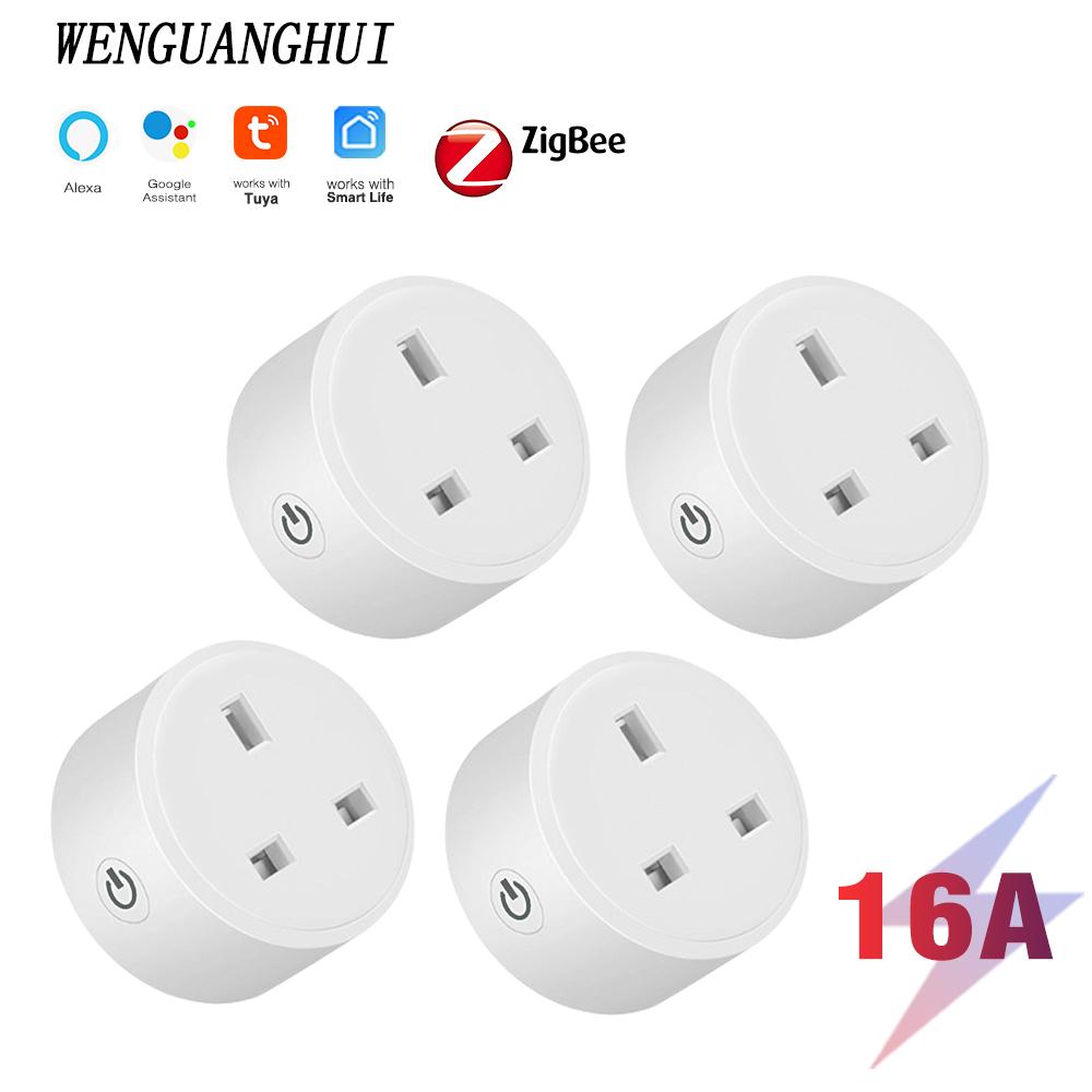 Умная розетка Tuya Zigbee, Wi-Fi, британская вилка реализует интеллект всего дома с помощью Zigbee Hub, управление шлюзом, поддержка Google Home Alexa