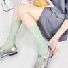Solid Color Ice Silk Long Socks Lolita Mid-tube Stocking Fashionable Knee High Sock  Spring