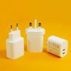 Быстрое зарядное устройство PD 45 Вт, сертифицировано FCC/CE/UKCA, двойная зарядка PD, головка мобильного зарядного устройства стандартов США/Великобритании/ЕС