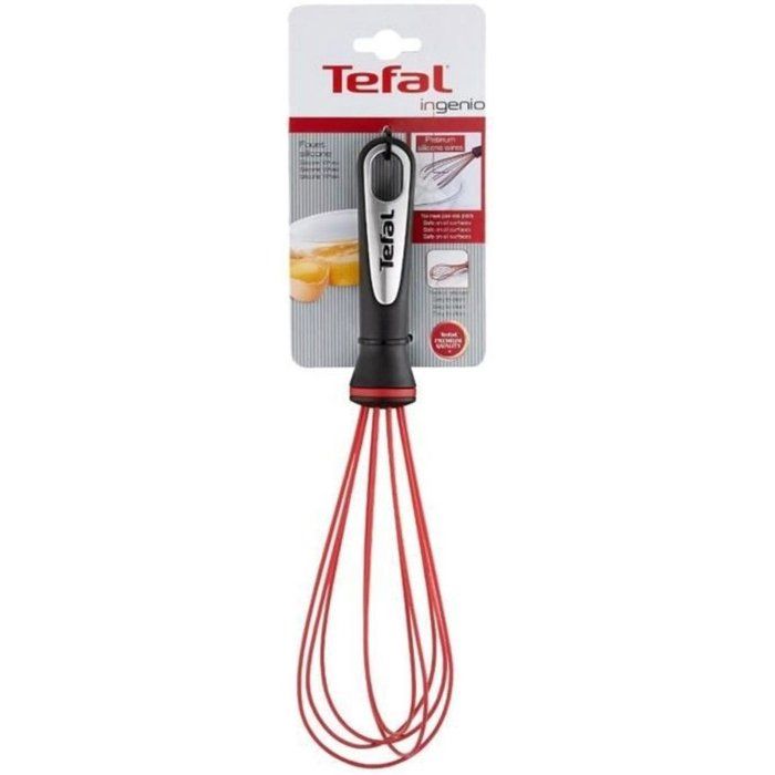 Fouet - tefal - ingenio - taille standard - silicone - rouge / noir