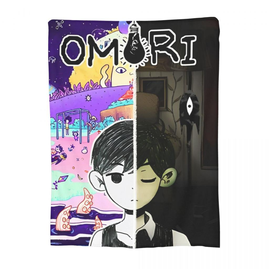 Аксессуары Omori Плед с принтом из видеоигры Супермягкий Уютный Плед для дивана Разные размеры Постельные принадлежности Пледы