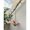 Little Rabbit Climbing Vine Hanging Ornament - Small Animal Figurine for Home, Courtyard, or Tree Pot Decor