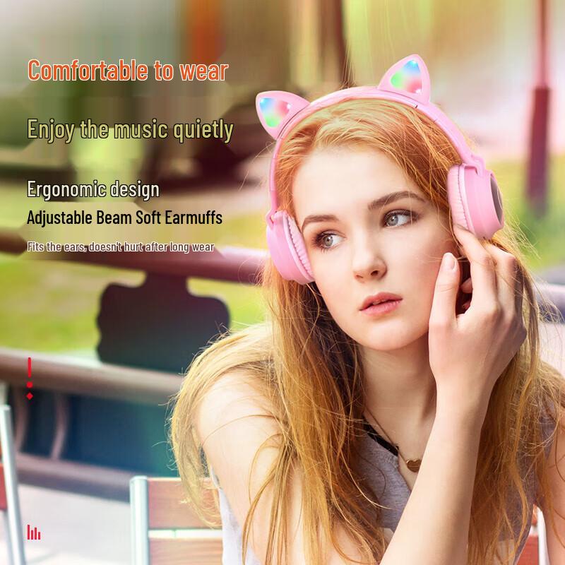 Беспроводная игровая гарнитура HOCO W27 Luminous Cat Ear