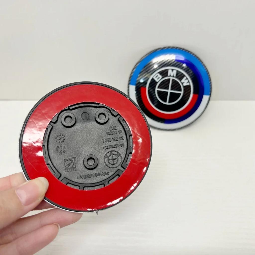 vtdfs3 74mm/82mm Applicable to ABS logo before and after the 50th anniversary modification of BMW  modified carbon fiber tail logo.