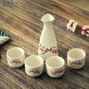 Japanese Porcelain Vintage Ceramic Pot Flagon Liquor Spirits Cups Set Kitchen Dining Bar Drinkware Japanese Sake Wine Set