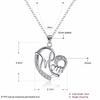 Charms MOM Heart Mother's Day Crystal Sterling Necklace for Women Jewelry Lady Stone Fashion Cute Pendant Accessories