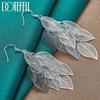 Leaf Earrings Silver Fashion Jewelry