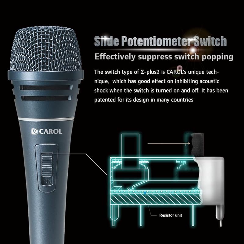 CAROL sigma plus 2 динамический микрофон караоке микрофон студийный суперкардиоидный однонаправленный Для вокала микрофон xlr микрофон малошумная запись