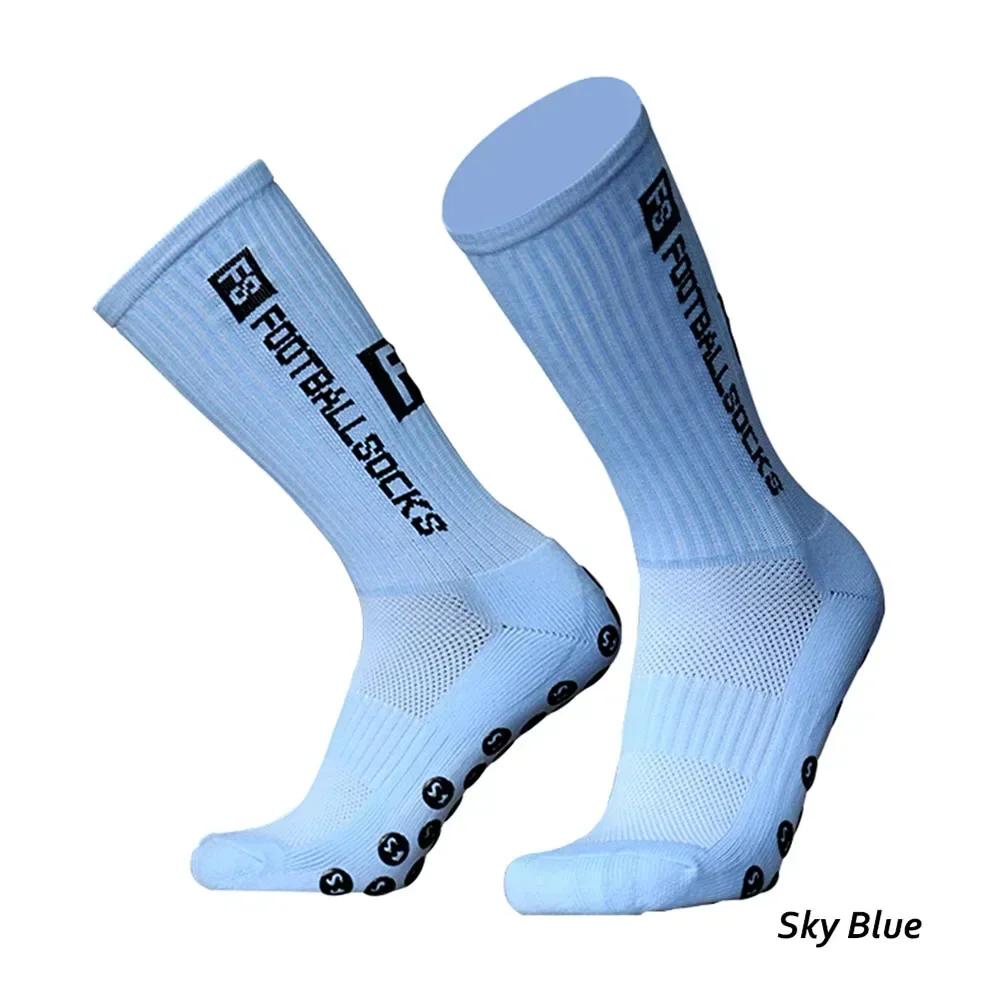 1Pair Football Socks Soccer Non-slip Crew Socks Outdoor American Football Breathable Silicone Athletic Socks Men Women