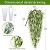 Artificial Hanging Vine Simulated Wall Hanging Fake Flower Plastic Flower Decorative Plant Basket Vine Lavender Wedding Decor