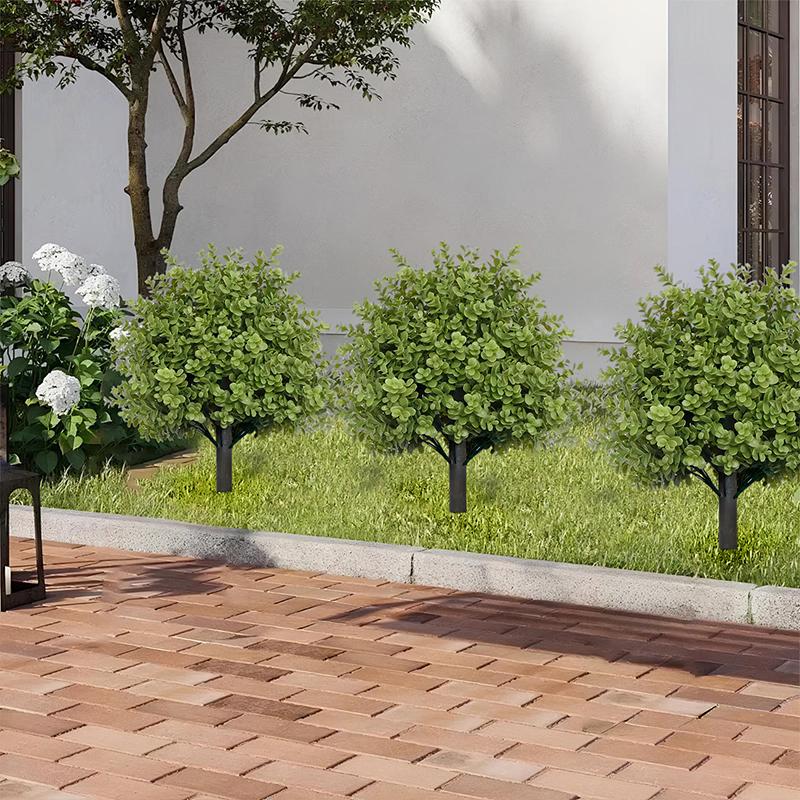 1 шт. с колышком для установки в грунт, искусственные шаровидные туи из кедра для крыльца, прочное украшение, искусственный кустарник, реалистичные 45 см