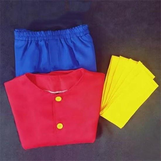 Essri One Piece Luffy Cosplay Costume Monkey D. Outfit Anime Festival School Cultural Exhibition Halloween Christmas (Luffy S)