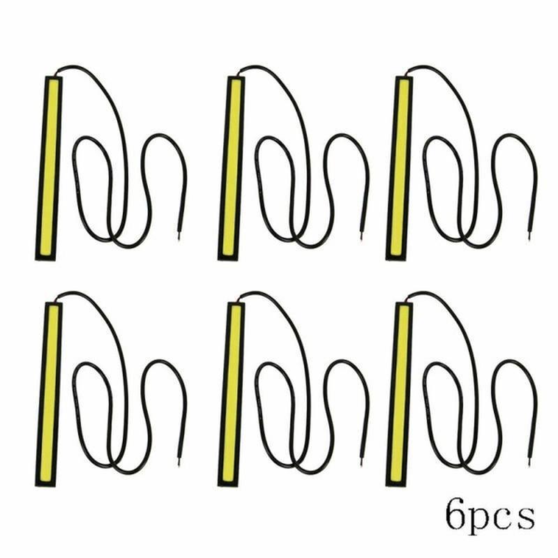 1 пара водонепроницаемых 12 В DRL COB световых полосок белого цвета для караванов, лодок, автомобилей, грузовиков