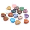 1Pc Mini Natural Stone Ornament Decoration Reiki Healing Gems Heart Shape Home Decor Christmas Halloween New Year Small Furnishings Jewelry 30x30 Mm