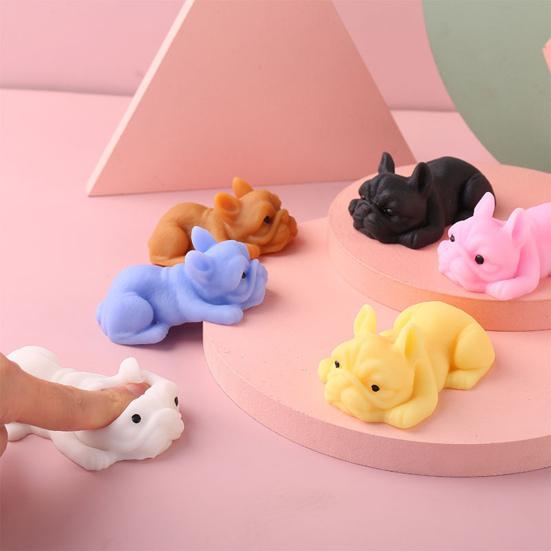 Lovely Soft TPR Relieve Boredom Vent Toys Children Squeeze Fidget Small Dog Doll Toy Party Favor Decompression