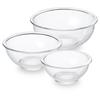 Neat Storage: Heat-Resistant Glass Bowl Set (3-Piece Set), Stackable, Heatable Up To 350C, Microwave-Safe, and Ready To Serve. TGB-3S