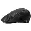 WHITE FANG Hunting Leather Hat Cap Stylish Cool Leather Golf CA280 Men's (01 Black)