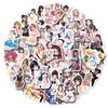 50Pcs Anime Girl Stickers Waterproof Stickers for Laptop Phone Water Bottle Computer Luggage Helmet