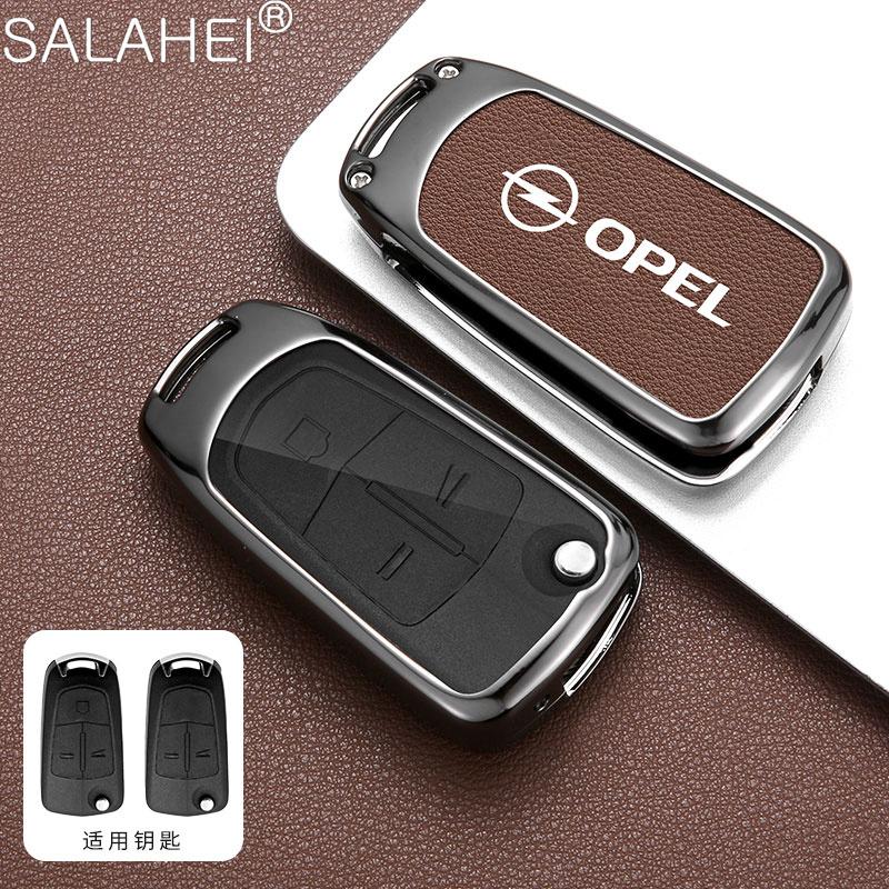 Zinc Alloy Leather Car Key Case Cover Shell Keychain For Opel Vauxhall OPC ADAM Insignia Antara Corsa J D H Kadett GT Accessory