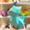 ORIGAMIPLANET 3D Набор для оригами Кот в лунном свете Бумажный Домик Бумажный 3D Бумажный Ручная работа Домашний DIY Набор для творчества в подарок для взрослых и детей Возраст - Котёнок,
