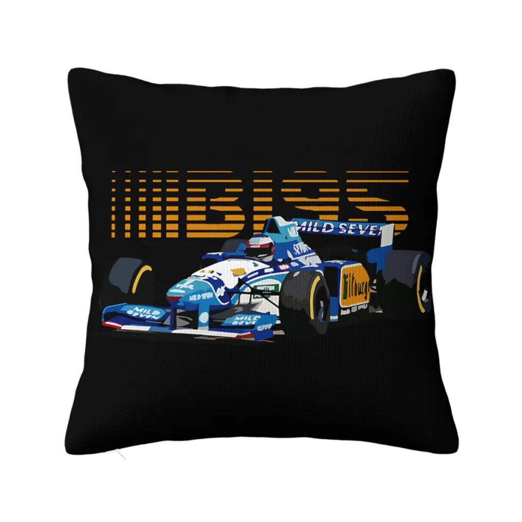 Michael Schumacher Benetton Hug Pillowcase F1 Car Racing Backpack Cojines Livingroom DIY Printed Chair Coussin Covers Decorative