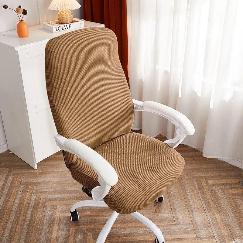 1PC Polar Fleece Office Chair Cover Spandex Computer Chair Covers Elastic Armchair Slipcover for Living Room Study Gaming Chair