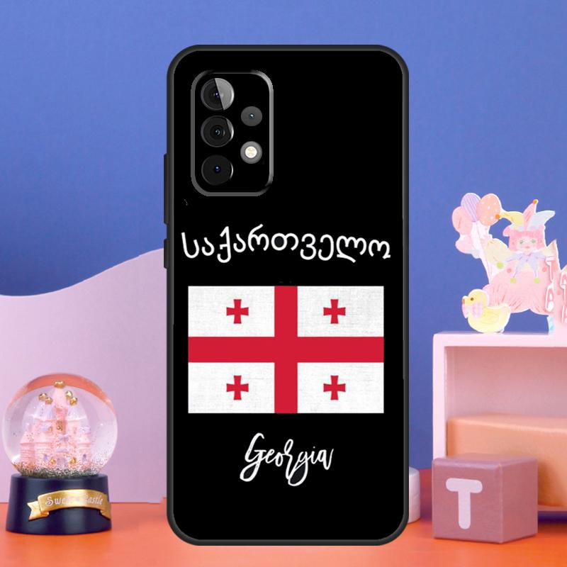 Georgia Flag Case For Samsung Galaxy A17 A06 A16 A26 A36 A56 A55 A35 A15 A32 A52 A13 A33 A53 A14 A34 A54