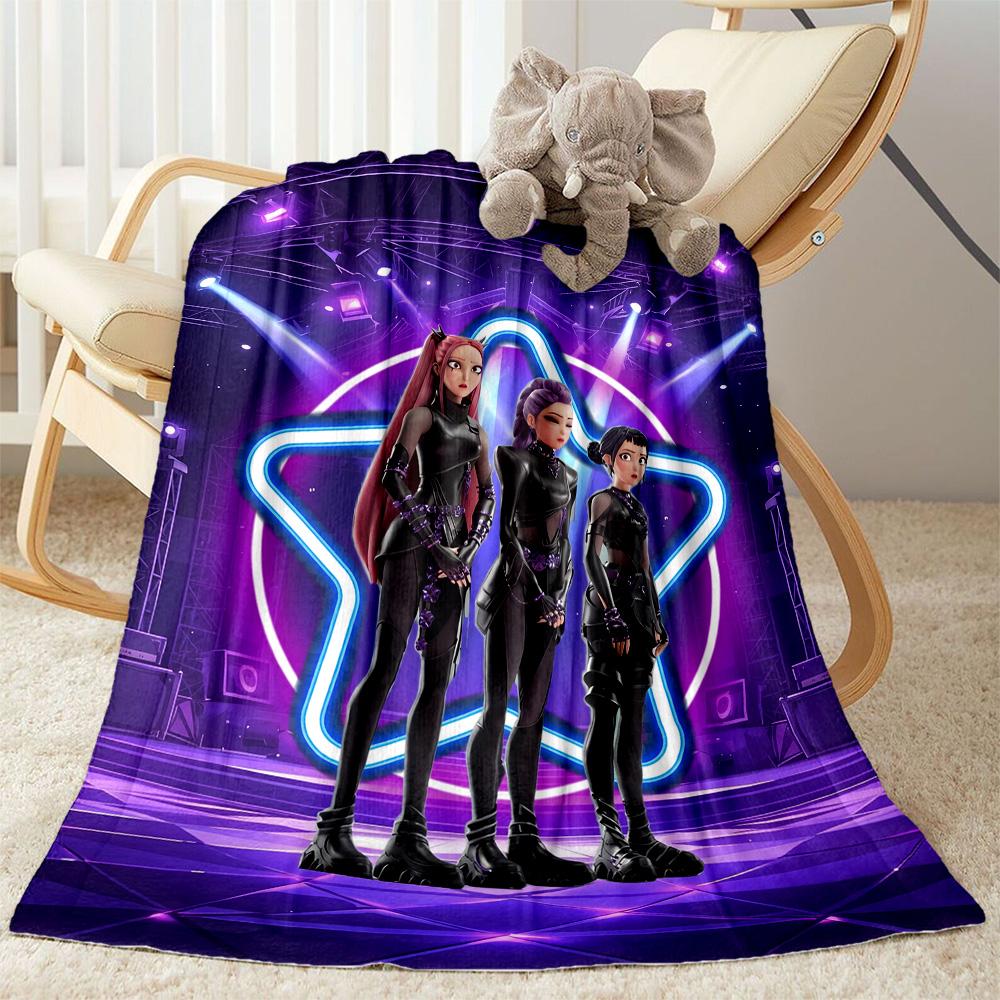 Huntrxx: Neon Warriors Blanket Durable Comfort Great for Picnics Bedding Seaside All-Season Use Warmthful Decor