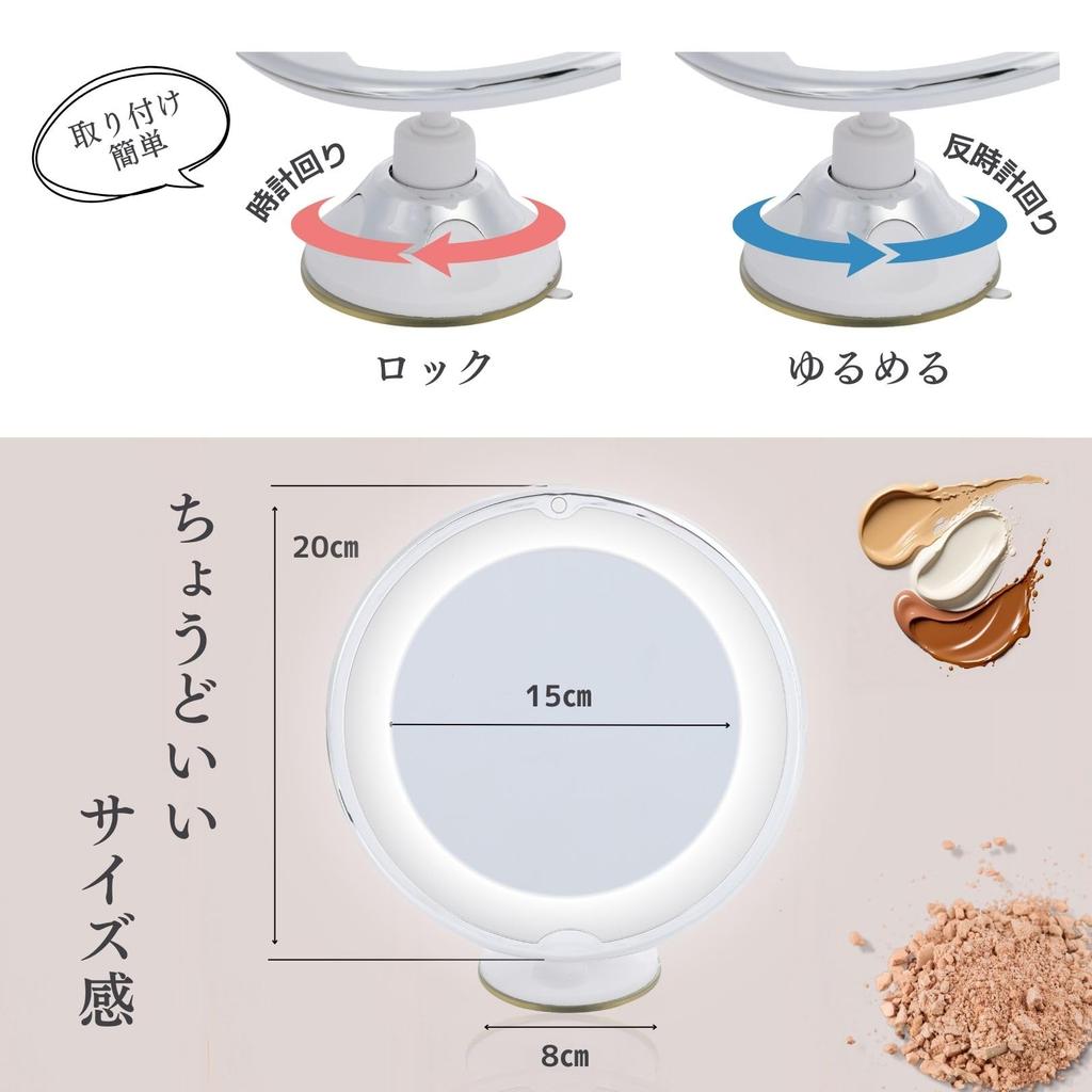 Светодиодное зеркало для макияжа 10x для автомобиля, на присоске, требует батареек ААА, зеркало, увеличение, актрисы, настольное, оконное, крепление, фиксация, вращение на 360 градусов,