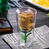 Creative Rose Glass Cup Inner Tank Water Mug Red Wine Glass Cup Girls High-value Milk Juice Cup Anti-scald Cup