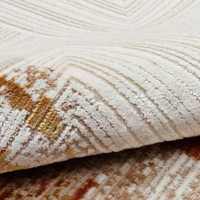 Tapis - THE DECO FACTORY - MIRAGE RECTANGULAIRE - 120x180 cm - Beige/Terra - Viscose & acrylique