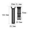 Replacement wristband compatible with Suunto 5 - silicone sports watch strap