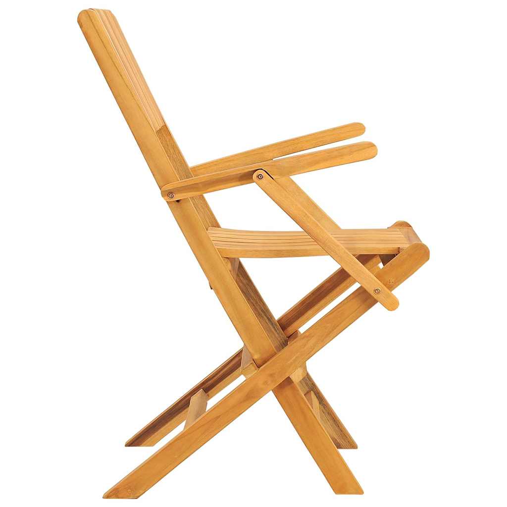 vidaXL Klappstühle, 2 Stück, 55 x 61 x 90 cm, Massivholz Teak