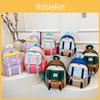 Adorable Animal Print School Backpack Breathable Nylon Color-block Design