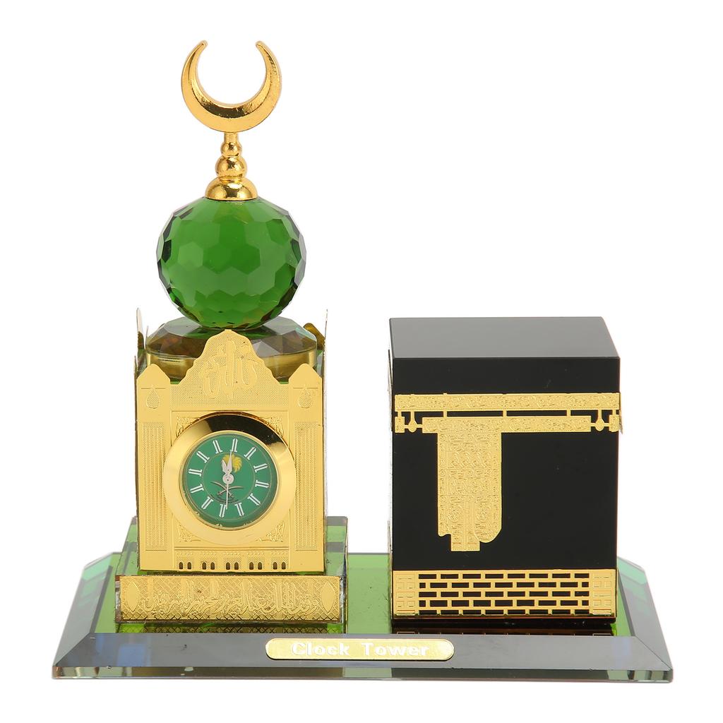 Large Size Clock Tower Ornament Crystal Clock Architecture Miniature Model Collectible Clock