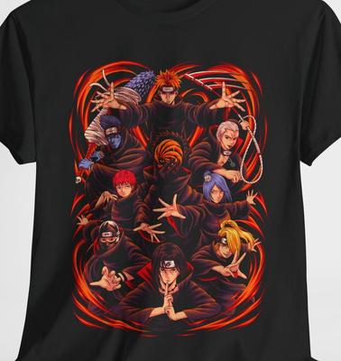 NARUTO SHIPPUDEN Akatsuki Anime Shirt Shirts for Unisex Tshirt Anime Merch Gift