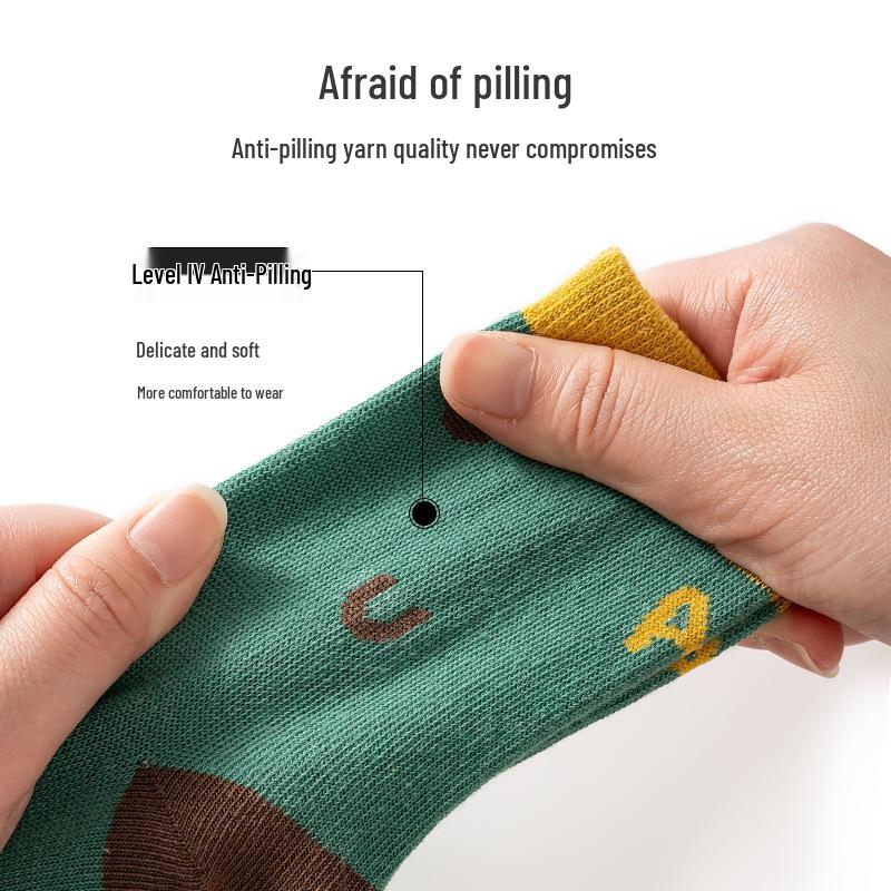 Осенние мультяшные носки до середины икры для детей, 1-3 года, для мальчиков и девочек