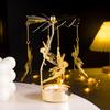 Rotating Mechanism Spinner Carousel Metal Transfer Windmill Rotating Candle Holder  Romantic Dinner