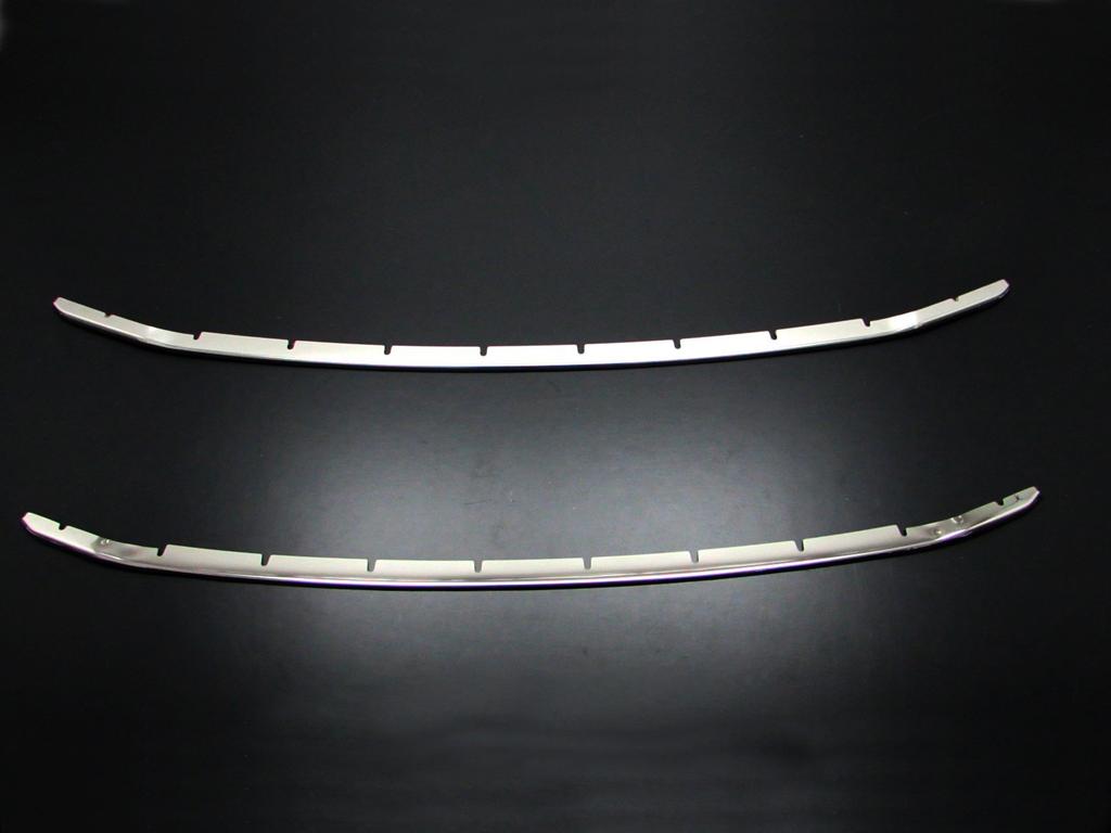 BBRIGHTZ Finish Stainless Steel Plated Front Bumper Mould Q for Toyota Alphard Models Compatible with and Part Ultra-Mirror (2-Piece Type) (Late