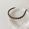 Punk Metal Chains Gold Color Women Hair Band Korean Hair Hoop Hair Accessories PU Chains Headband
