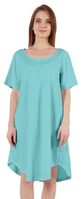 Ночные рубашки для женщин с коротким рукавом и круглым вырезом, ночная рубашка из джерси, туника